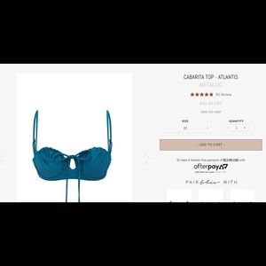 NEVER WORN somerfield swim bustier blue metallic bikini